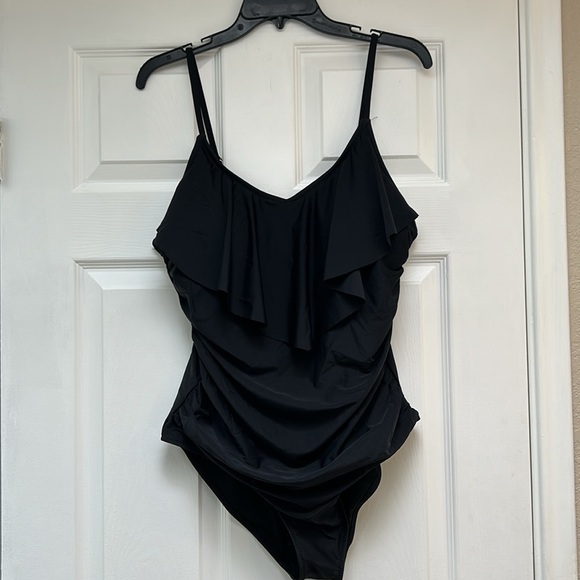 Blooming Jelly Womens One Piece Tummy Control Ruffle Swimsuit-Size XL NWOT - Picture 3 of 11